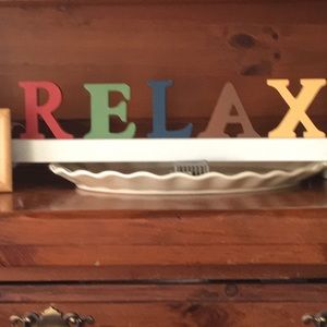 Relax wooden sign